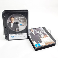 Black DVD Sleeves with binder holes - holds disc and paper cover 