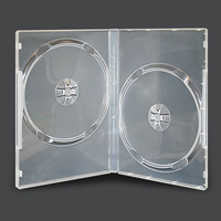 Double Clear 7mm Slim Quality CD DVD Cover Cases - Slimline Spine DVD case