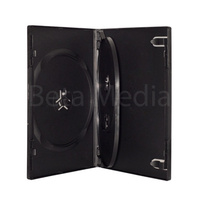 Triple Black 14mm HIGH QUALITY CD / DVD Cover Cases - HOLDS 3 Discs