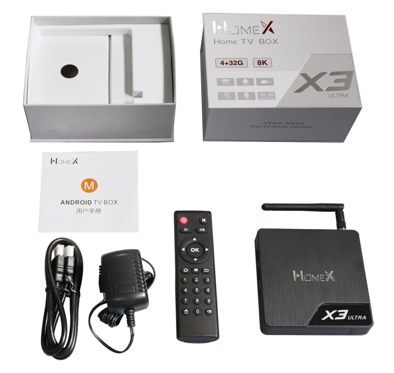 TVBOX(电视盒） HomeX X3 Ultra TV BOX 3rd Gen Android Chinese Box | eBay