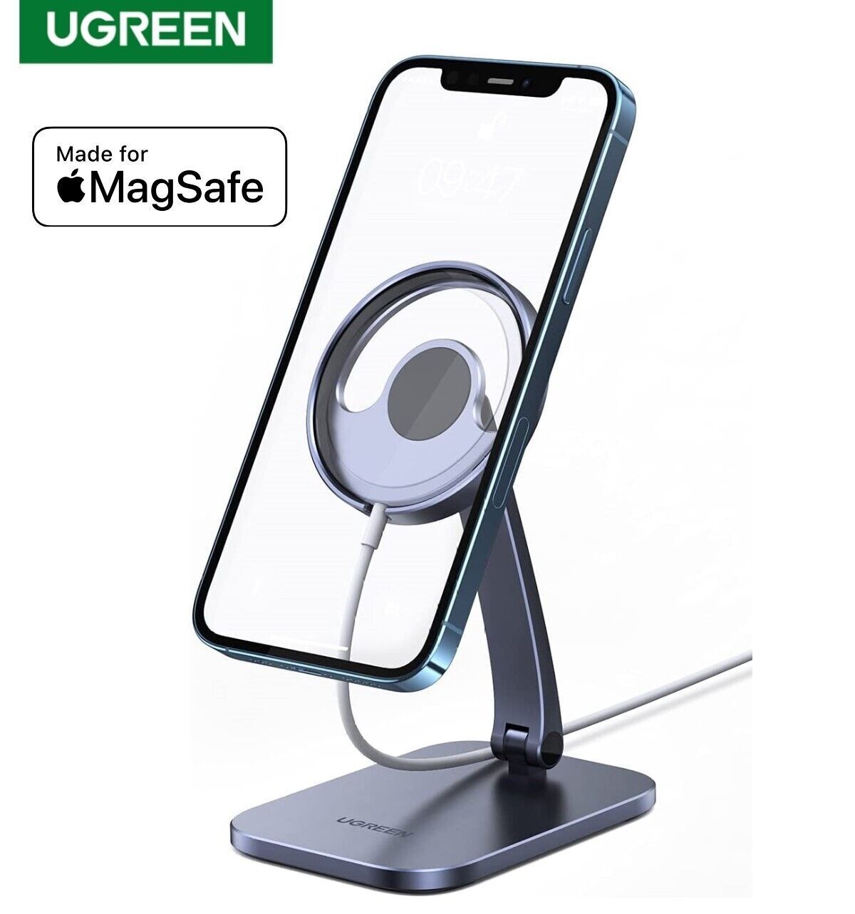 Ugreen Phone Stand for Magsafe Charger Desk Adjustable and Foldable  Aluminum - 40290