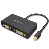 Mini Displayport To HDMI DVI VGA Adapter - Black 10440