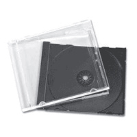 100 x UNASSEMBLED Jewel CD Cases with Black Tray Single Disc - Standard Size