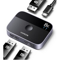 Ugreen Displayport DP 1.4 Splitter Switch 8K Bi-Direction For TV Monitor Xbox PS5 - 15708