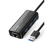 USB 3.0 HUB 3 Port with Gigabit Ethernet Adapter 1000Mbps PC MAC Nintendo Switch - 20265