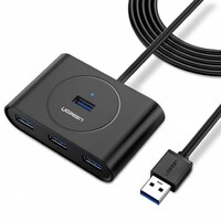 UGreen 4 Port USB 3.0 HUB SUPER SPEED OTG Expansion Splitter For Laptop PC Mac - 20290