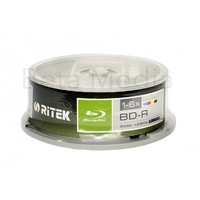 Ritek Blu ray BD-R 6x 25GB 25 disc spindle