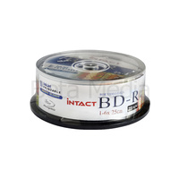 Intact Blu-ray BD-R 6x 25GB Full Hub Inkjet GLOSSY Printable 25 Disc Spindle
