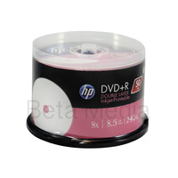 100 HP 8X Blank DVD+R DL Dual Double Layer 8.5GB Logo Branded Disc