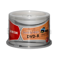 50 Ritek Blank White Thermal Full Hub Printable DVD-R 16X