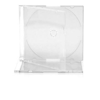 Single Slim Jewel CD Cases with Clear Tray - 5.2mm Slimline Spine covers