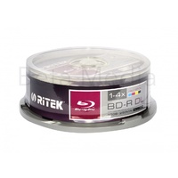25 x Ritek Blu-ray BD-R 4x 50GB inkjet printable - High Capacity Blu ray Discs