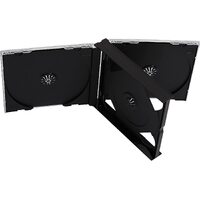 Triple Jewel CD Cases - Black Tray 24mm Holds 3 discs