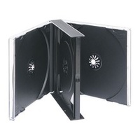 Quad Jewel CD Cases - Black Tray 24mm - Holds 4 discs