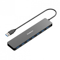 Simplecom CH372-BK Ultra Slim 7-Port USB 3.0 Hub - Black