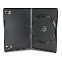 Single Black 7mm Slim Quality CD DVD Cover Cases - Slimline Size DVD case