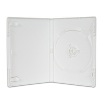 Single white 14mm DVD cover cases