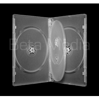 Quad Clear 14mm HIGH QUALITY CD / DVD Cover Cases - HOLDS 4 Discs