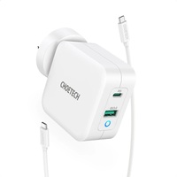 Choetech 65W 2-Port PD Charger GaN Tech USB C Foldable Fast Charging Adapter - PD8002