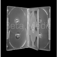 Holds 6, clear 14mm DVD cover case