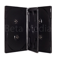 Black 14mm ** HOLDS 6 Discs ** HIGH QUALITY  CD / DVD Cover Cases