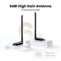 Ugreen AC650 High-Gain Dual Band Wireless USB Adapter - 90339