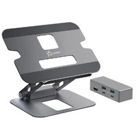 J5create Multi Angle 6-in-1 4K HDMI Docking Laptop Stand with USB-C - JTS327