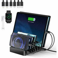 Choetech 6-Port + QC 3.0 Multiple Device Charging station for school & Office - Q3008