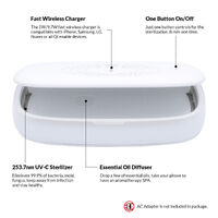 Vmax 3 in 1 UV Phone Sterilizer Disinfection Box + Aromatherapy + Mobile Wireless Charger