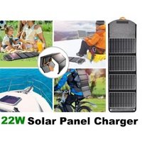 Choetech 22W Portable & Foldable Solar Charger (4 Solar Pannels + 2 USB Ports) - SC005