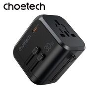 Choetech GaN 30W 1 x USB-C+ 3 x USB-A Fast Universal Travel Wall Charger - PD5008