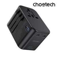 Choetech GaN 65W 2 x USB-C+ 1 x USB-A Fast Universal Travel Wall Charger - PD5009