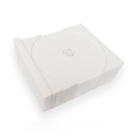 100 x Single Jewel CD Case WHITE TRAY ONLY (no clear case)