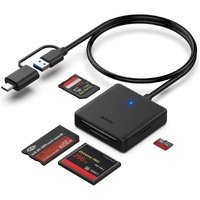 BENFEI 4-in-1 USB-C & USB 3.0 SD MicroSD CF MS Card Reader | 000328BK