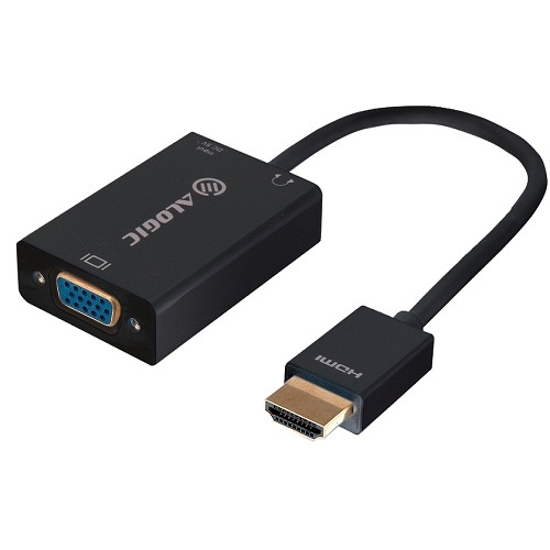 ALOGIC 15cm HDMI to VGA Adapter With 3.5mm Audio Male to Female (Full HD 1920 X 1080) [HDMI-VGA-AD-ADP]